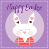 Happy Easter Bunny Purple Clip Art